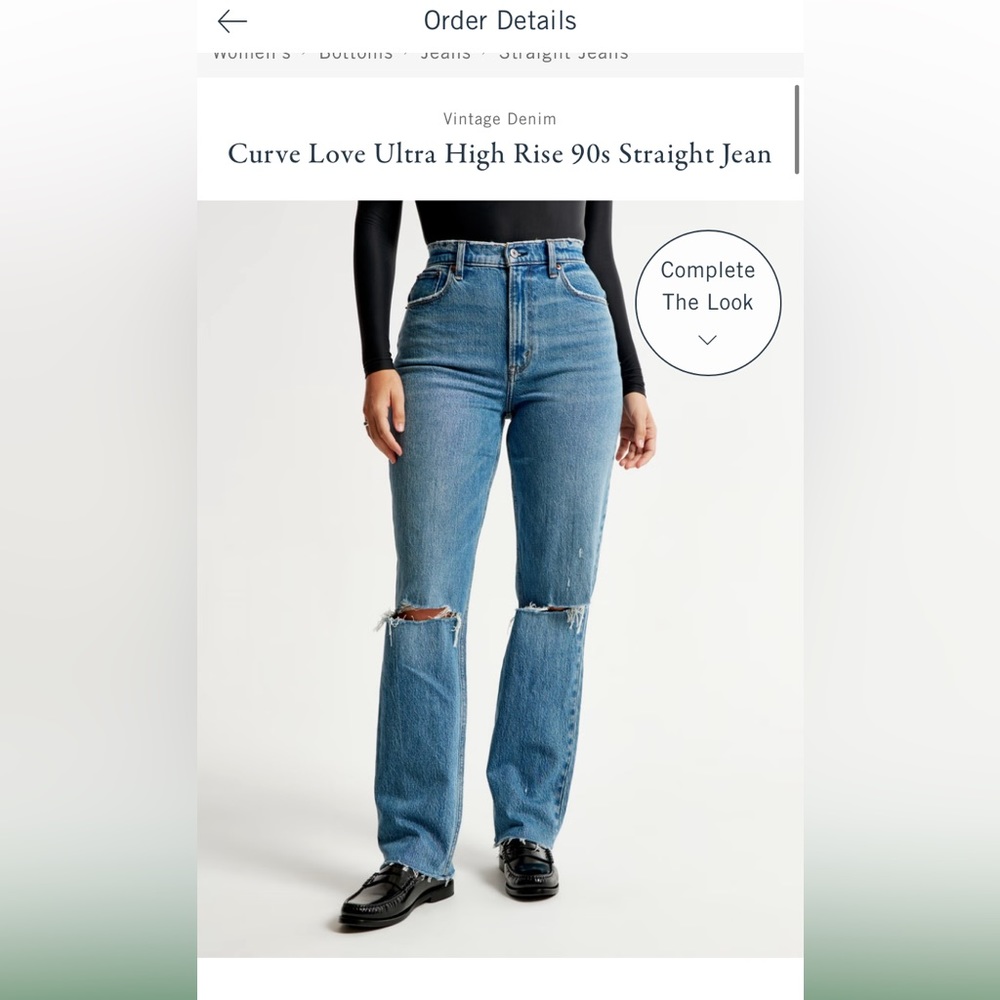 Curve Love Ultra High Rise 90s Straight Jean (size 28)